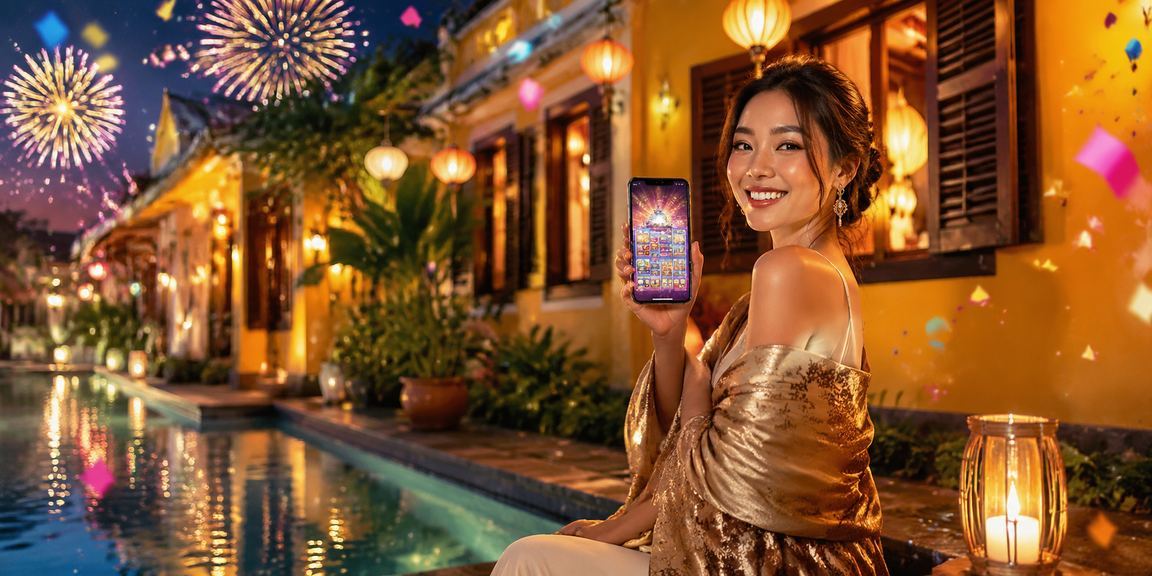 Lễ hội đêm tại Hội An với người dùng truy cập ứng dụng casino g4m trên điện thoại
