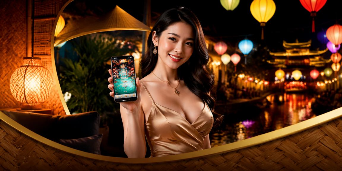 Người phụ nữ đội nón lá tại Huế sử dụng điện thoại di động để truy cập dịch vụ casino trực tuyến